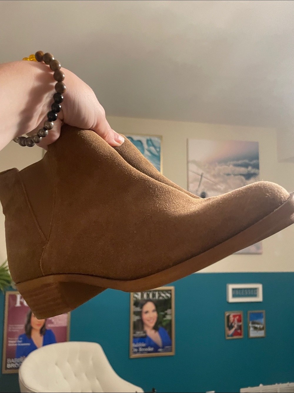 Kensie Tan Suede Ankle Booties
